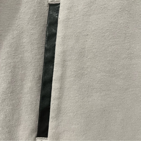 LOLE Light Grey Sweater With Faux Leather Pocket Detail Size Large. - Picture 4 of 12